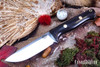 Bark River Knives: Bravo 1 LT - CPM 3V - Black Canvas Micarta - Brass Pins - Rampless