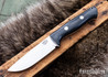 Bark River Knives: Bravo 1 LT - CPM 3V - Black Canvas Micarta - Full Height Grind - Rampless