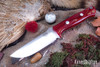 Bark River Knives: Bravo 1 LT - CPM 3V - Red Cyclone Mesh - Red Liners
