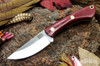 Bark River Knives: Iron River MagnaCut - Crimson Burlap Micarta - Black Liners - Brass Pins