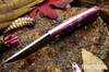 Bark River Knives: Iron River MagnaCut - Dark Purple Maple Burl - Pink Liner