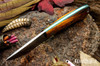 Bark River Knives: Iron River MagnaCut - Desert Ironwood - Green Liners - Mosaic Pins