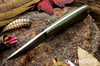 Bark River Knives: Iron River MagnaCut - Green Linen Micarta - Black Liners - Mosaic Pins