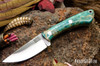 Bark River Knives: Iron River MagnaCut - Teal Maple Burl