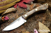 Bark River Knives: Iron River MagnaCut - Walnut Burl - Forest Green Liners - Brass Pins