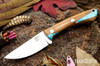 Bark River Knives: Iron River MagnaCut - White Texas Fencepost - Red Liners