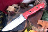 Bark River Knives: Bravo 1 - CPM 3V - Red Linen Micarta - Thick Black Liners - Hollow Brass Pins - Drop Point - Long Swedge