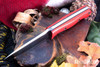 Bark River Knives: Bravo 1 - CPM 3V - Red Linen Micarta - Thick Black Liners - Hollow Brass Pins - Drop Point - Long Swedge