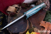 Bark River Knives: Bravo 1 - CPM 3V - Teal Maple Burl - White Liner