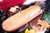 Bark River Knives: Bravo 1 - CPM 3V - Rampless - Natural Curly Maple - Red Liners - Mosaic Pins