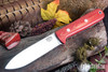 Bark River Knives: Kephart 4 - CPM 3V - Red Linen Micarta - White Liners