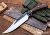 Lon Humphrey Knives: Gunfighter Bowie - Forged 52100 - Desert Ironwood - Yellow Liners - LH04MI217