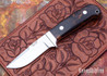 Alan Warren Custom Knives: #2537 Drop Point Hunter - Ironwood Burl - Red G10 Liners  - Stainless Corby Rivets - CPM 154