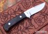 Alan Warren Custom Knives: #2537 Drop Point Hunter - Ironwood Burl - Red G10 Liners  - Stainless Corby Rivets - CPM 154