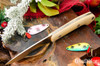 Bark River Knives: Bird & Trout - CPM 154 - Antique Bone Linen Micarta - Natural Liners