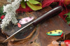 Bark River Knives: Bird & Trout - CPM 154 - Burgundy Canvas Micarta - Gray Liner - Black Pins