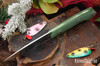 Bark River Knives: Bird & Trout - CPM 154 - Ghost Green Jade G-10 - Toxic Green Liners - Hollow Pins