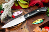 Bark River Knives: Bird & Trout - CPM 154 - Black Canvas Micarta - Brass Pins