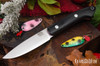 Bark River Knives: Bird & Trout - CPM 154 - Black Canvas Micarta - Red Liners