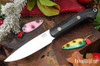 Bark River Knives: Bird & Trout - CPM 154 - Black Canvas Micarta - Red Liners - Mosaic Pins