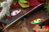 Bark River Knives: Bird & Trout - CPM 154 - Black Canvas Micarta - Red Liners - Mosaic Pins