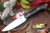 Bark River Knives: Bird & Trout - CPM 154 - Black G-10 - Toxic Green Liners - Hollow Brass Pins