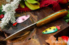 Bark River Knives: Bird & Trout - CPM 154 - Desert Ironwood - Toxic Green Liners - Mosaic Pins #2