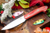 Bark River Knives: Bird & Trout - CPM 154 - Firedog Canvas Micarta - White Liners - Mosaic Pins