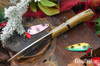 Bark River Knives: Bird & Trout - CPM 154 - Natural Canvas Micarta - Black Spacer - Black Liners - Mosaic Pins