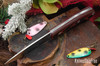 Bark River Knives: Bird & Trout - CPM 154 - Red & Black Linen Micarta - White Liners