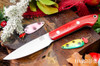 Bark River Knives: Bird & Trout - CPM 154 - Red Linen Micarta - White Liners