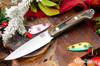 Bark River Knives: Bird & Trout - CPM 154 - Snakeskin Burgundy Canvas Micarta - Black Liners