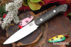 Bark River Knives: Bird & Trout - CPM 154 - Black Carbon Fiber - Orange Liners