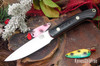 Bark River Knives: Bird & Trout - CPM 154 - Black Carbon Fiber - Orange Liners - Mosaic Pins