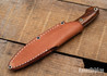 Bark River Knives: Bird & Trout - CPM 154 - California Buckeye Burl - Red Liners - Mosaic Pins