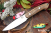 Bark River Knives: Bird & Trout - CPM 154 - Mesquite Burl - White Liners