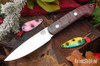 Bark River Knives: Bird & Trout - CPM 154 - Red & Blue Tigertail Maple Burl #2