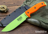 ESEE Knives: ESEE-6P-VG - Venom Green Blade - Orange G-10