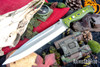 Bark River Knives: Pig Sticker - CPM-154 - Toxic & Black Suretouch - Matte - Toxic Green Liners