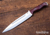 Bark River Knives: Pig Sticker - CPM-154 - Crimson Burlap Micarta - Black Liners - Hollow Pins