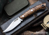 Lon Humphrey Knives: Mudbone Muskrat - Forged AEB-L - Curly Maple - Blue Liners - LH22AJ013