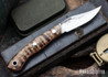 Lon Humphrey Knives: Mudbone Muskrat - Forged AEB-L - Curly Maple - Orange Liners - LH22AJ015