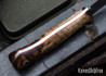 Lon Humphrey Knives: Mudbone Muskrat - Forged AEB-L - Curly Maple - Orange Liners - LH22AJ016