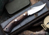 Lon Humphrey Knives: Mudbone Muskrat - Forged AEB-L - Curly Maple - Red Liners - LH22AJ021