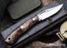 Lon Humphrey Knives: Mudbone Muskrat - Forged AEB-L - Curly Maple - Red Liners - LH22AJ023