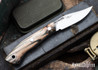 Lon Humphrey Knives: Mudbone Muskrat - Forged AEB-L - Storm Maple - Black Liners - LH22AJ029