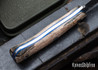 Lon Humphrey Knives: Mudbone Muskrat - Forged AEB-L - Storm Maple - Blue Liners - LH22AJ031