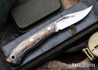 Lon Humphrey Knives: Mudbone Muskrat - Forged AEB-L - Storm Maple - Blue Liners - LH22AJ034