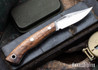 Lon Humphrey Knives: Mudbone Muskrat - Forged AEB-L - Tasmanian Blackwood - Black Liners - LH22AJ048