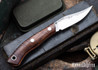 Lon Humphrey Knives: Mudbone Muskrat - Forged AEB-L - Tasmanian Blackwood - Orange Liners - LH22AJ056